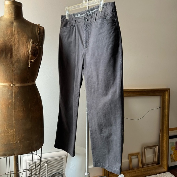 EDDIE BAUER ladies’ 10T cropped trousers in brushed twill, med gray, so soft! - Picture 1 of 9